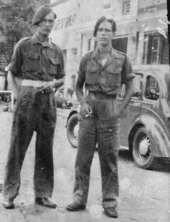 Pte. Arthur Baseley (on right) and another, India 1944