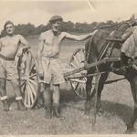 No.5 Commdos Ginger, Georgie and horse,  Fanling, 1945