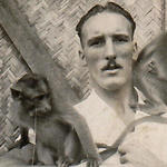 LCpl Jake 'Ginger' Ford, No.5 Commando, with monkeys Chico and Jacko