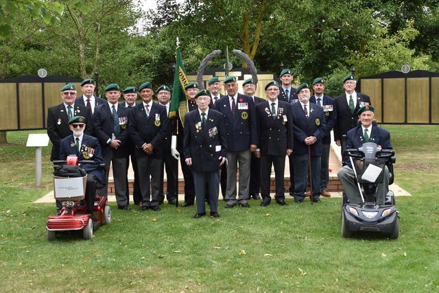 WWII and Post War Veterans at The CVA Memorial, Alrewas.