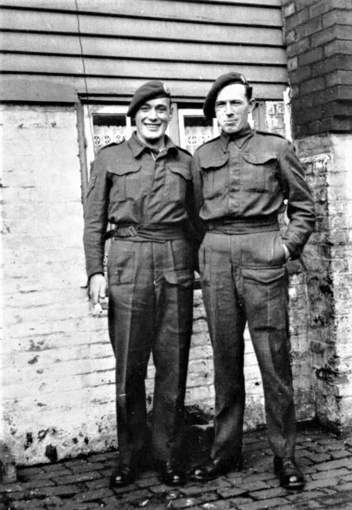 Sgt. Freddy Darts DCM (left) and pal, No.3 Commando