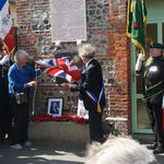 Unveiling of the plaque to Patrick Porteous VC