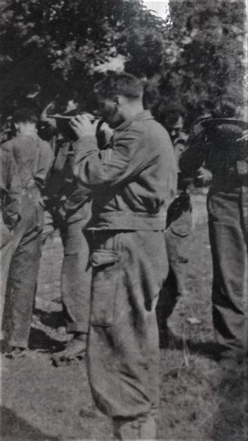 Taking a drink. Commando PoWs captured at Dieppe.