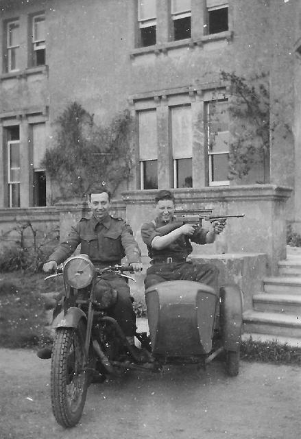 Unknown commandos on motorbike & sidecar