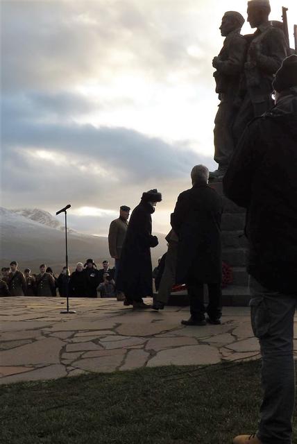 Denise Orzel Lays her Wreath-