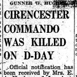 Obituary for Gunner Harold William Hughes, No.3 Commando