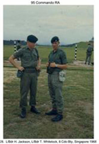 LBdr's Harry Jackson and T. Whytelock, 8 Bty Singapore 1968