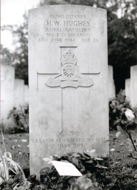 Grave of Gunner Harold William Hughes, No.3 Commando