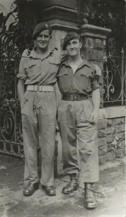No.5 Commando Terry B Duddy and pal in Bombay.