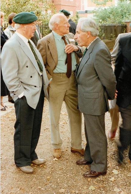 Allan S. Peachey (centre) at a No.1 Commando Reunion.