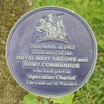 Alrewas Memorial Plaque for 'Operation Chariot'