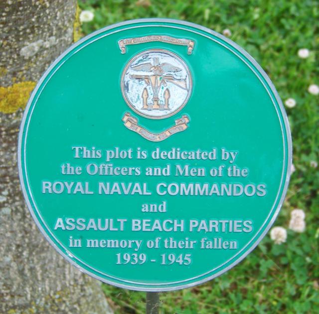 RN Cdos & Assault Beach Parties Memorial Plaque at Alrewas