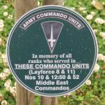 Nos 8, 10, 11, 12, 50 & 52 (ME) Commandos Memorial Plaque at Alrewas