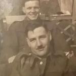Ernest Millward (at back) 40RM Cdo Mortar Platoon, and unknown