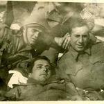 Nick Mitchell wounded & Harry Richman (right), No.2 Commando