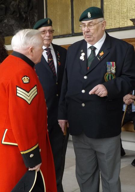 Michael Johnson and Keith 'Pony' Moore with In-Pensioner