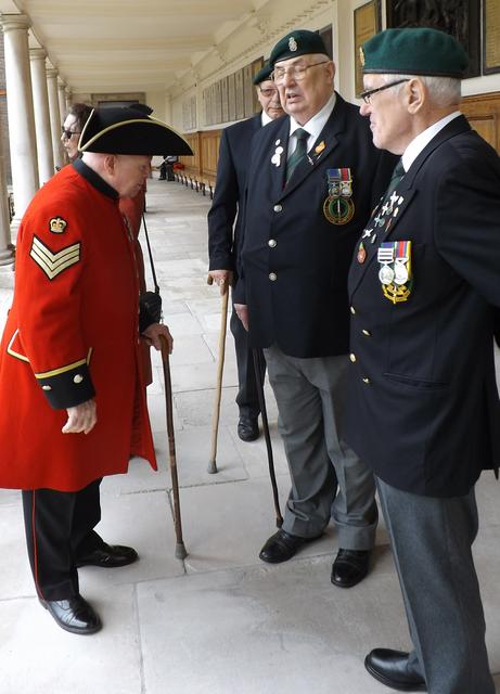 Michael Johnson, Keith Pony Moore and John Harding with In-Pensioner
