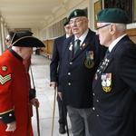 Keith Pony Moore, Michael Johnson, and John Harding with In-Pensioner