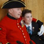 Roy Cadman (No.3 Cdo) and fan