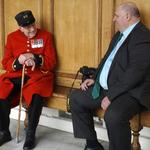 In-Pensioner, Fred Rooke, REME and Dick Goodwin.