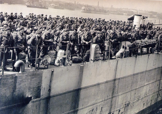 Nos 3 and 6 Cdos at Tilbury Docks June 1945.