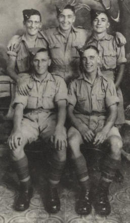 Chessy, Finnigan (back); Harry, Chaddy (front) at Cairo 1941.