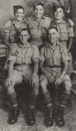 No.7 Commandos. Chessy, Finnigan (back); Harry, Chaddy (front) at Cairo 1941.
