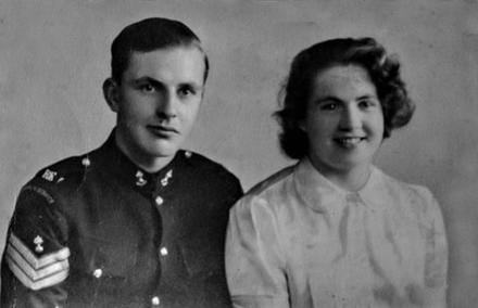 CSM 'Jack' Lillico (No.4 Cdo) & Mrs J R Lillico