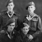 Albert Unwin (No.4 Cdo) and his brothers at the end of the war