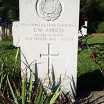Grave of Lance Corporal  Edward William Ambler, RM Engineer Commando