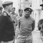 Field Marshall Montgomery with Lt. Col John Durnford Slater, OC No.3 Cdo. Oct 1943