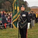 Fred Davies and The CVA Standard at The Commando Monument.