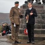 BSM Clarke briefs the Bugler