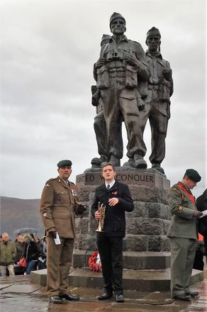 BSM Clarke briefs the Bugler