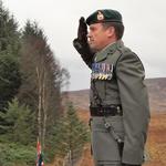 Major Sutherland, RM, lays the Wreath on behalf of the Royal Marines