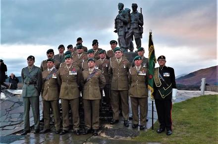 Commando Gunners and CVA National Standard Bearer.