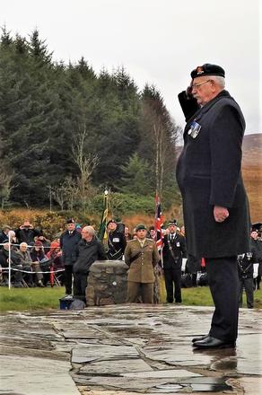 CVA Treasurer, John Burn lays a wreath