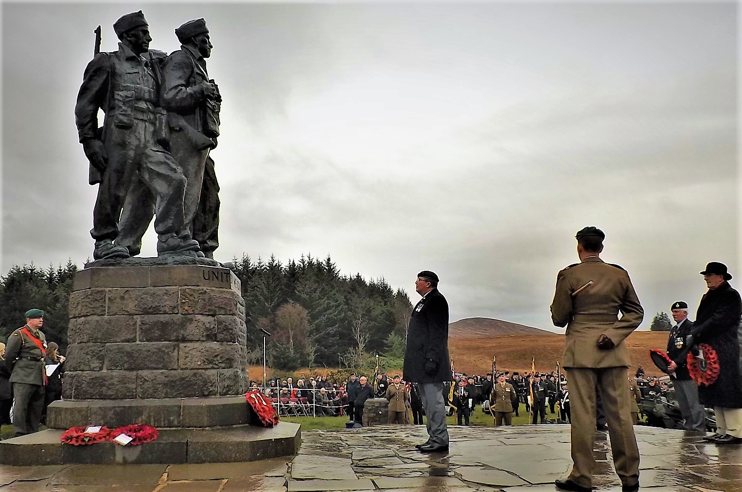 Sean Farrelly lays a wreath