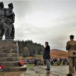 Sean Farrelly lays a wreath