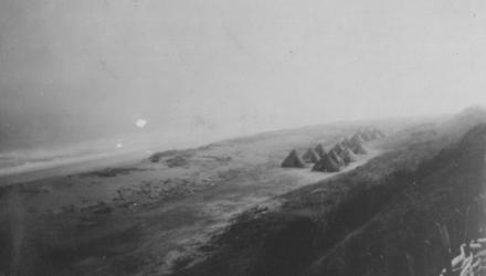 No.4 Independent Company tents on the beach at Sizewell April 1940