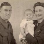 Edward John 'Ted Casselden with his wife Evelyn (Ev) and son Mike.