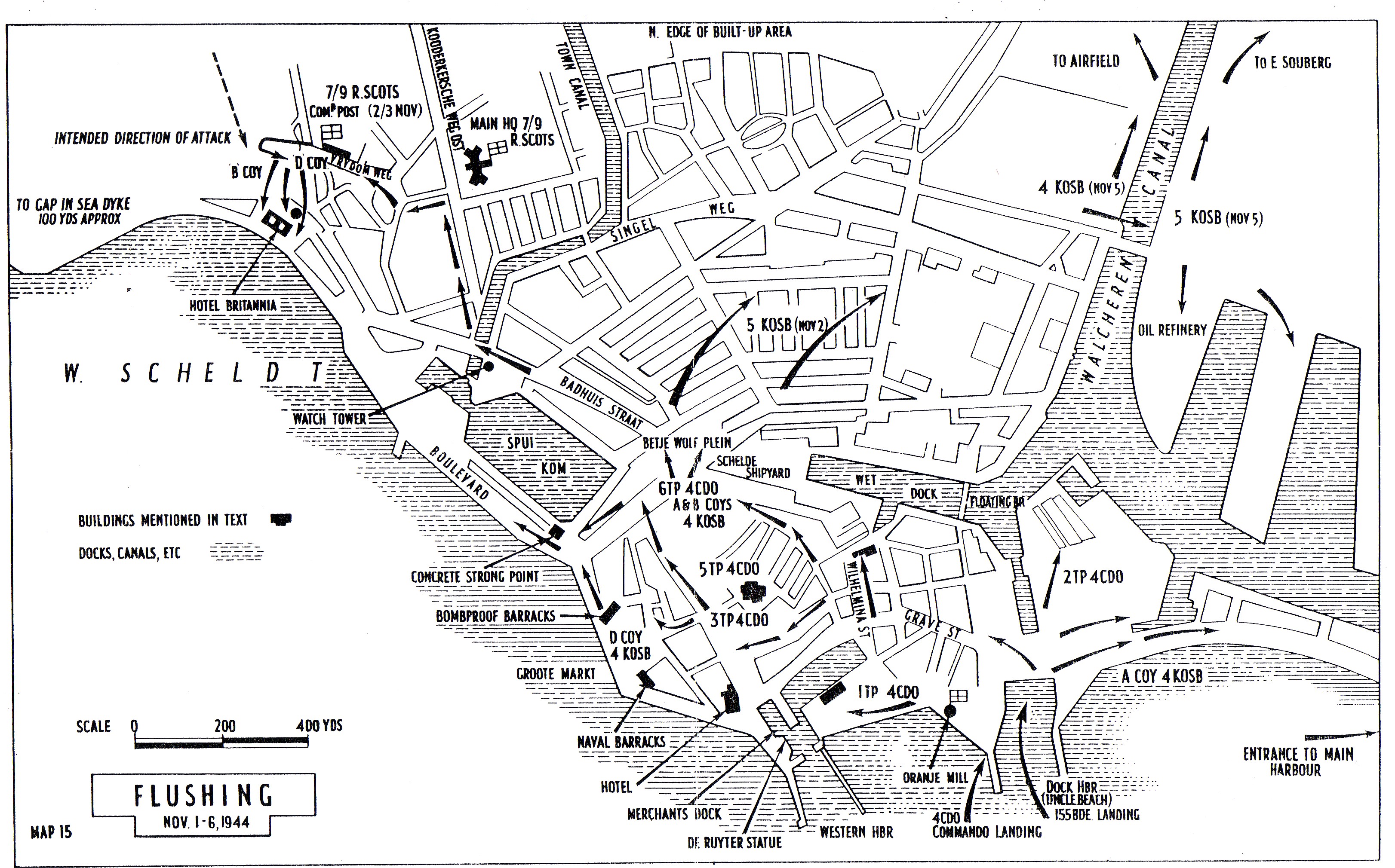 FLESSINGUE PLAN ATTAQUE 1 NOV 1944
