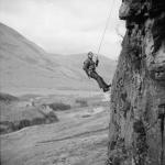 Commando from  No.1 Cdo. abseiling training Glencoe