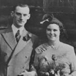 Cpl Sam Fleming and his new wife, Joyce, on the occasion of their marriage.