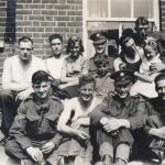 Some of No.8 Cdo. outside  the "Oyster Smack" pub in Burnham-on-Crouch, Aug.1940