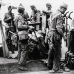 Men of No 9 Commando on board an ML preparing for a trip across the Adriatic.