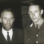 Major (Ret'd) Ken Waggett (No.5 Cdo) at his son's Commissioning Parade 1971