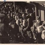 Some of No.1 Cdo., undergoing training on board either Prince Leopold or Princess Beatrix.