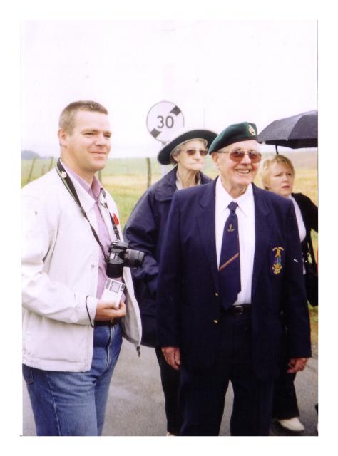 James Farmer, veteran of 40RM Cdo, with Stephane, Aug.2005