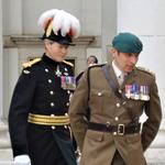 Lt Col Tom Salberg, MBE inspecting the In-Pensioners